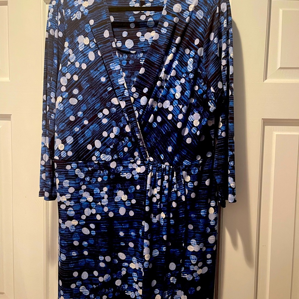 The Limited Blue Dot Dress